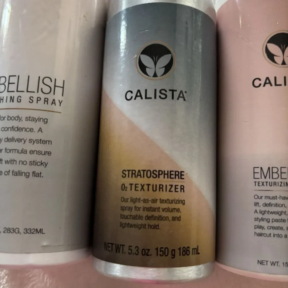 Calista Hair Products LOT Embellish Finishing Texturizing Stratosphere NEW